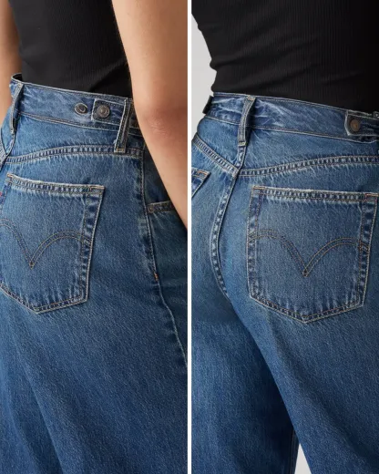 Adjustable Womens Cinch Baggy Jeans