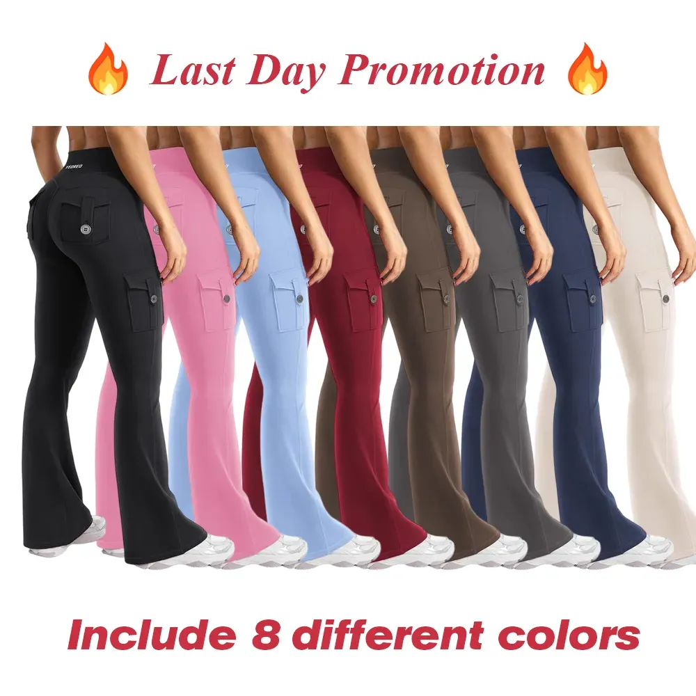 「🛒90%OFF only today」Women's athletic flared leggings with pockets