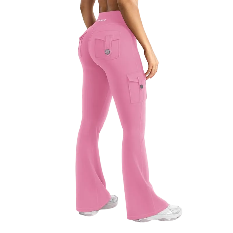 「🛒90%OFF only today」Women's athletic flared leggings with pockets