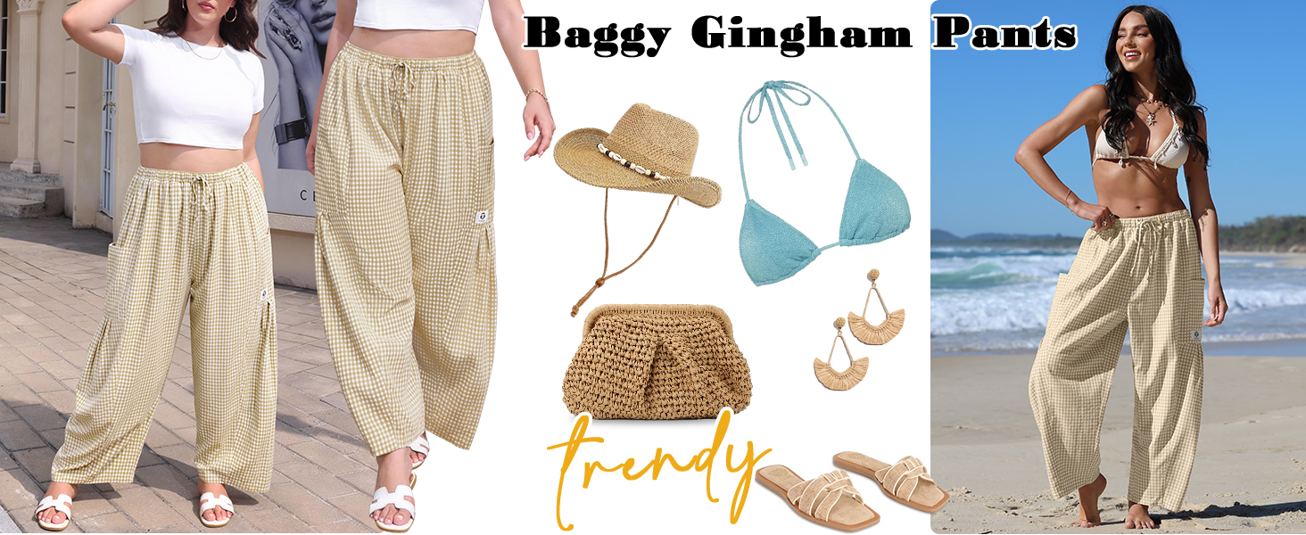 striped drawstring pants women