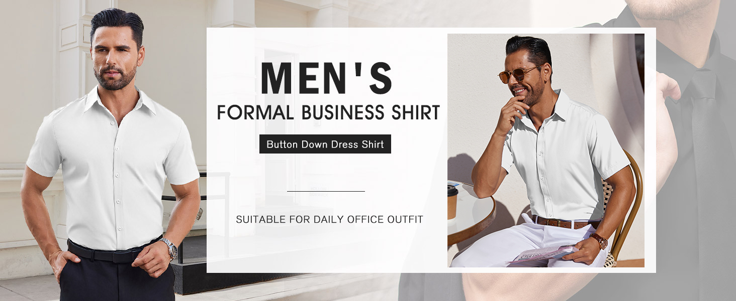 dress short sleeve shirt for men