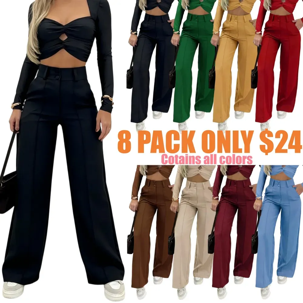 Women's Simple Wide-Leg Pants