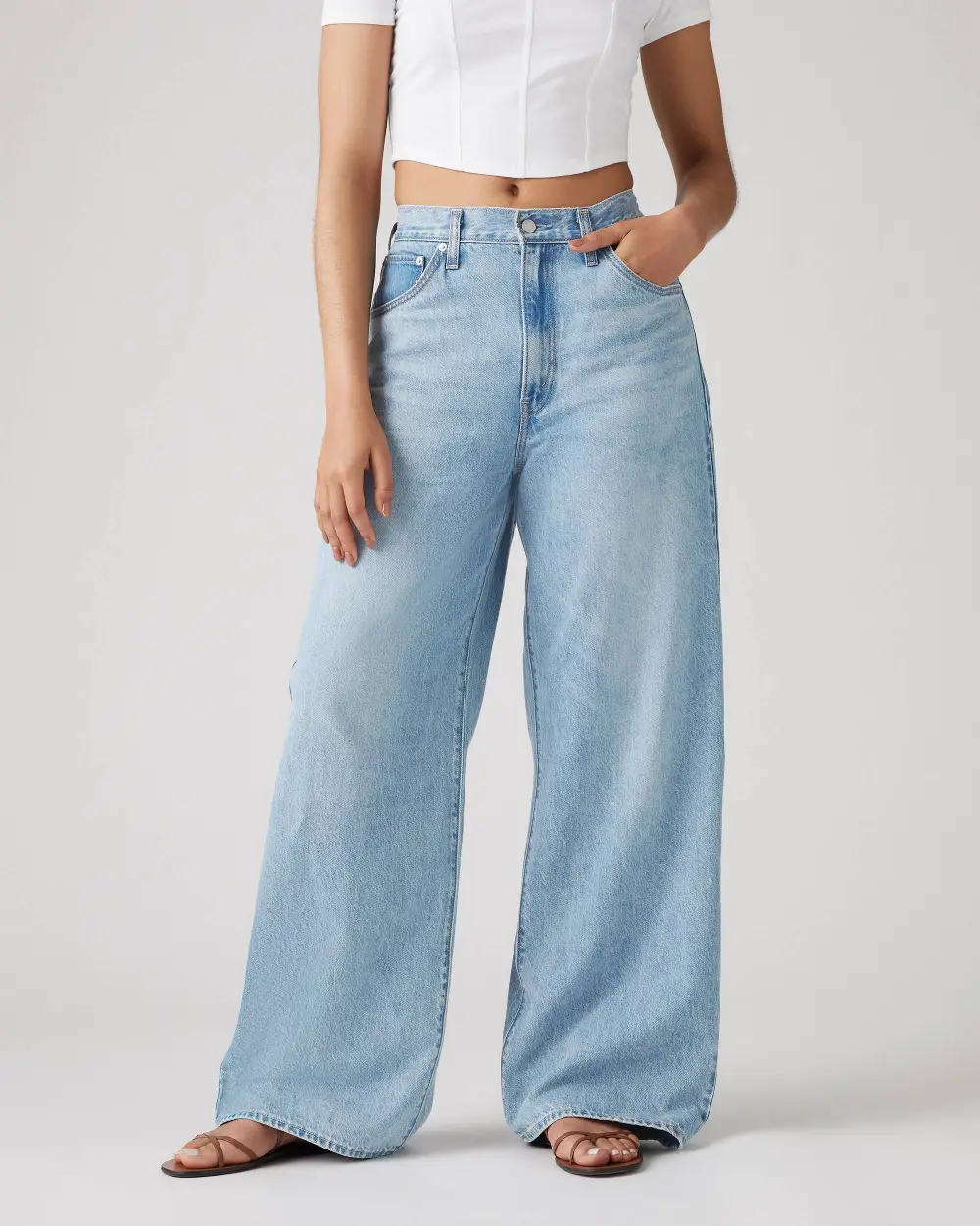 Adjustable Womens Cinch Baggy Jeans