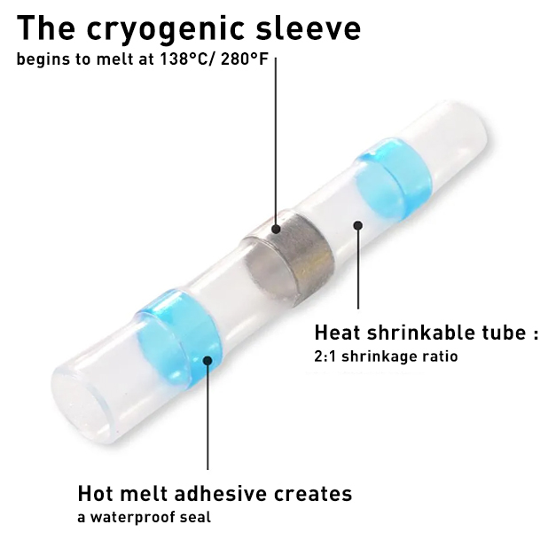 Waterproof solder wire connector set