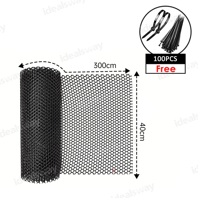 1pc Black Plastic Chicken Wire Fence Mesh, Hexagonal Fencing Wire For