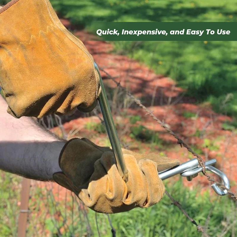 Fence Wire Tensioning Tool for Turnbuckles Barb Wire Tensioner with 304 Stainless Steel for Fast Tighting Metal Fence Post and Garden Fence Wire(20 PCS+Tighteners Handle)