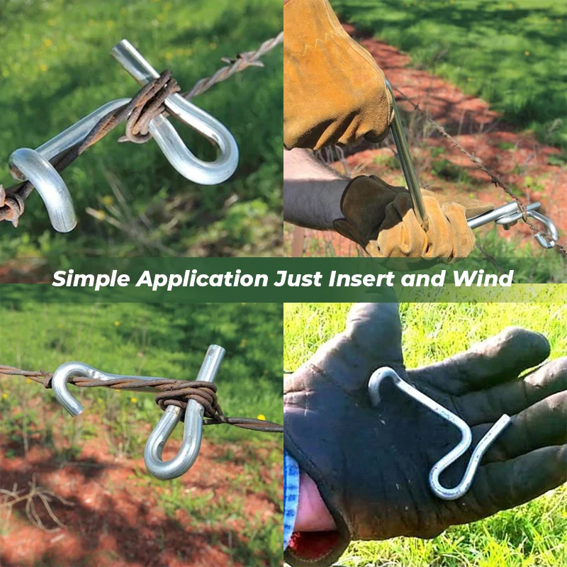 Fence Wire Tensioning Tool for Turnbuckles Barb Wire Tensioner with 304 Stainless Steel for Fast Tighting Metal Fence Post and Garden Fence Wire(20 PCS+Tighteners Handle)