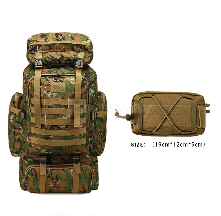 Advanture Must🔥Outdoor 80L Large Space Camouflage Men's Hiking Backpack + FREE Side Pouch
