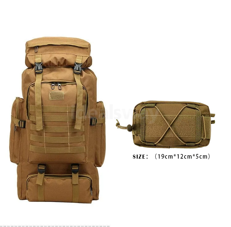 Advanture Must🔥Outdoor 80L Large Space Camouflage Men's Hiking Backpack + FREE Side Pouch
