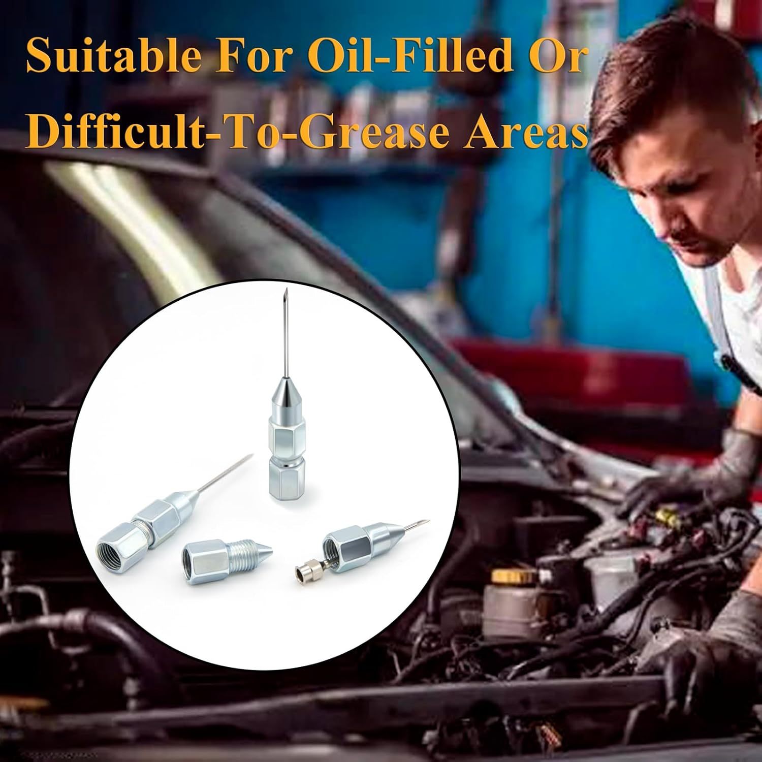 Grease Gun Needle Tip Of The Mouth