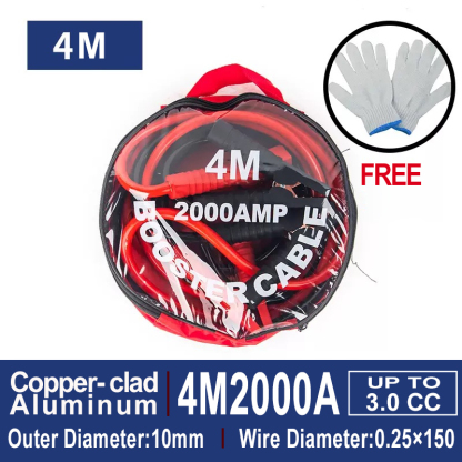 🔰Quality and Safety Assurance🔰HEAVY DUTY🔋 2000AMP BATTERY BOOSTER CABLE-🪫EMERGENCY POWER JUMPER🚗