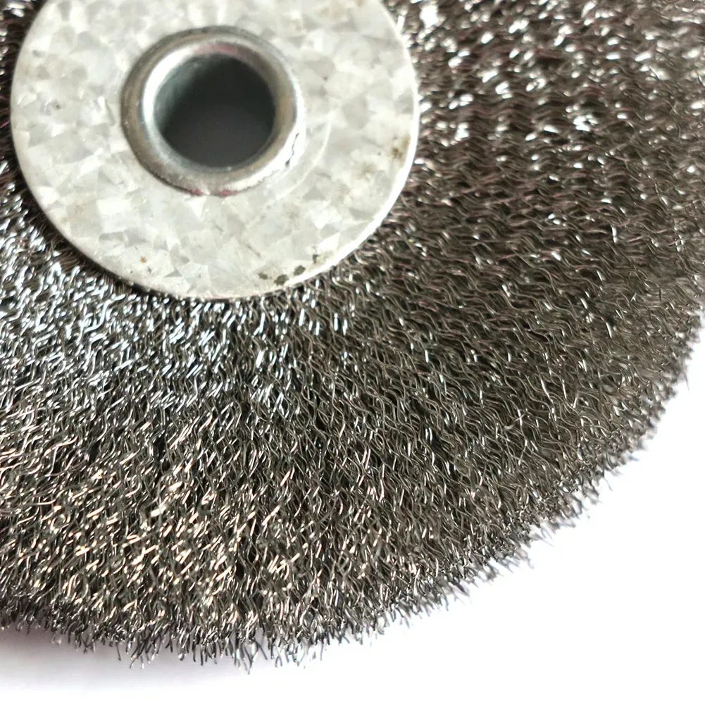 1pc Wire Wheel Brush 4"6" Hole 10mm 16mm Flat Type for Bench Grinder Polishing Abrasive Tool For Metal Derust wood Deburring