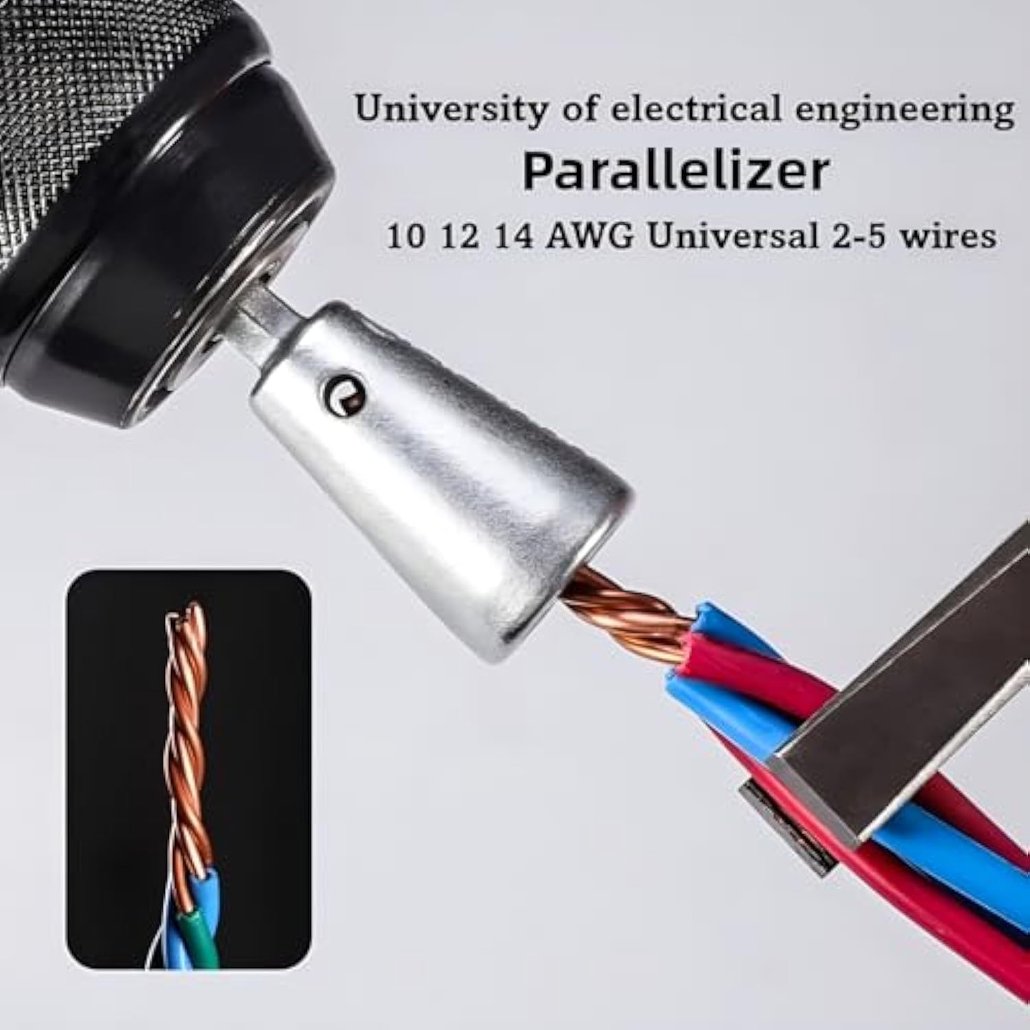 Wire Twister Tool for Drill, Wire Twisting Tool for Drill, Drill Wire Twister for Electricians, Electrical Wire Nut Twister for Drill