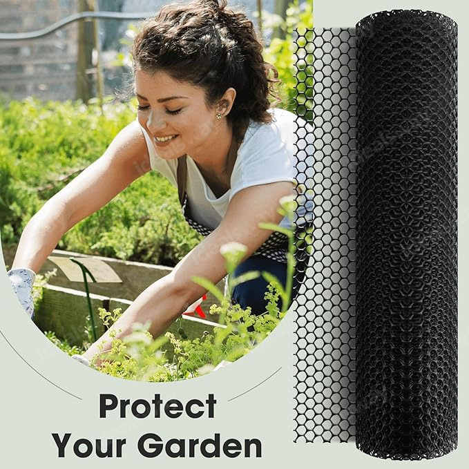 Plastic Chicken Wire Fence Mesh, Hexagonal Fencing Wire For Gardening, Poultry Fencing, Chicken Wire Frame For Crafts, Floral Netting