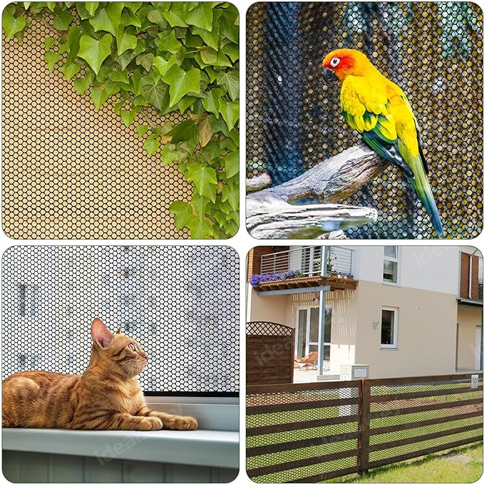 Plastic Chicken Wire Fence Mesh, Hexagonal Fencing Wire For Gardening, Poultry Fencing, Chicken Wire Frame For Crafts, Floral Netting