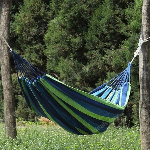 SUMMER HOT SALE 40% OFF ☀Canvas Cotton Garden Hammock with Carrying Bag