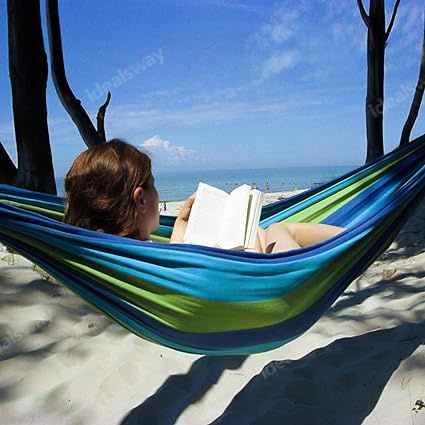 SUMMER HOT SALE 40% OFF ☀Canvas Cotton Garden Hammock with Carrying Bag