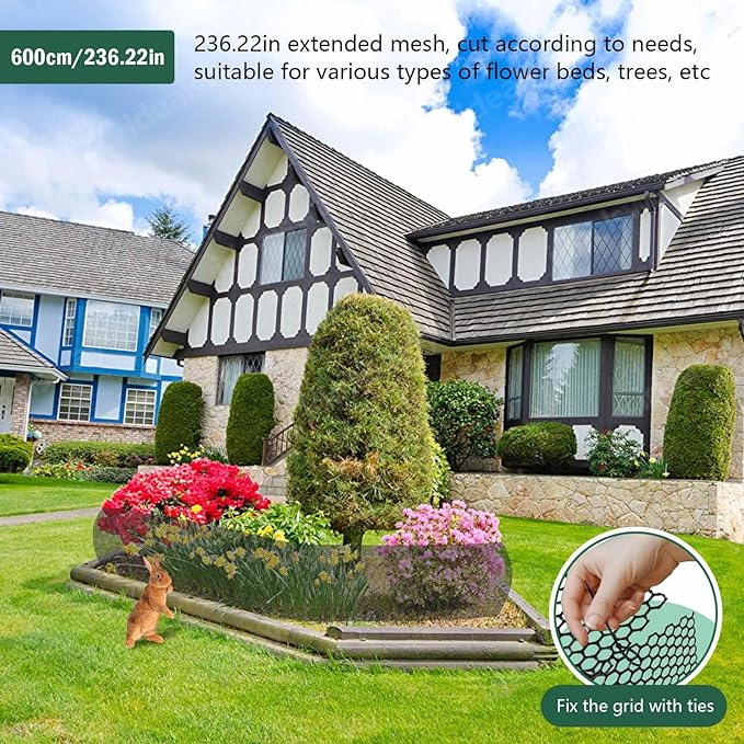 Plastic Chicken Wire Fence Mesh, Hexagonal Fencing Wire For Gardening, Poultry Fencing, Chicken Wire Frame For Crafts, Floral Netting