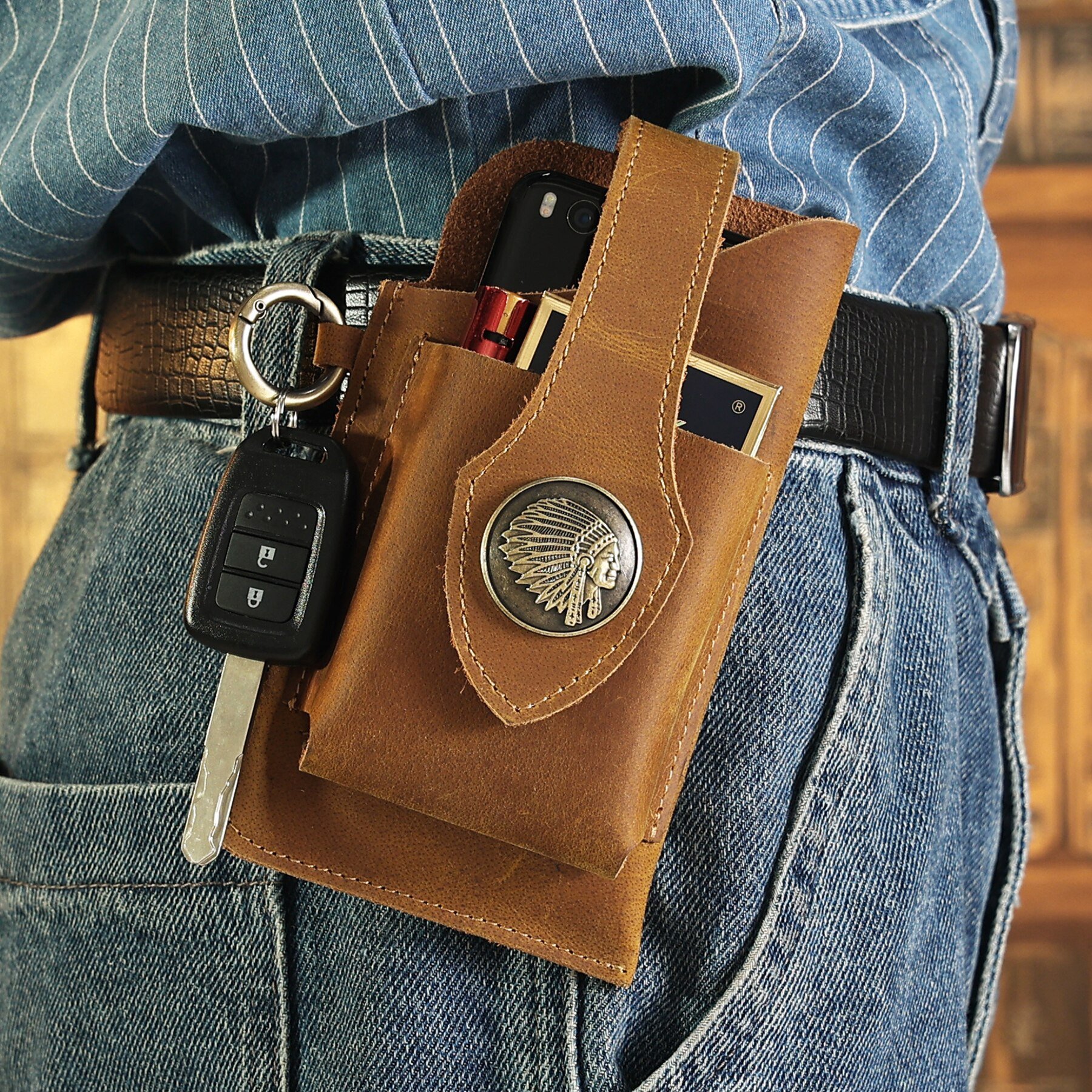 🔥Today Off 30% sale🔥Multifunctional Leather Mobile Phone Bag