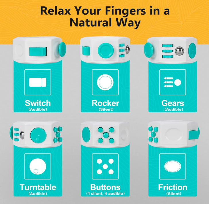 Stress Relief Fidget Cube & Anxiety Ring - Ultimate Decompression Toy🌟 