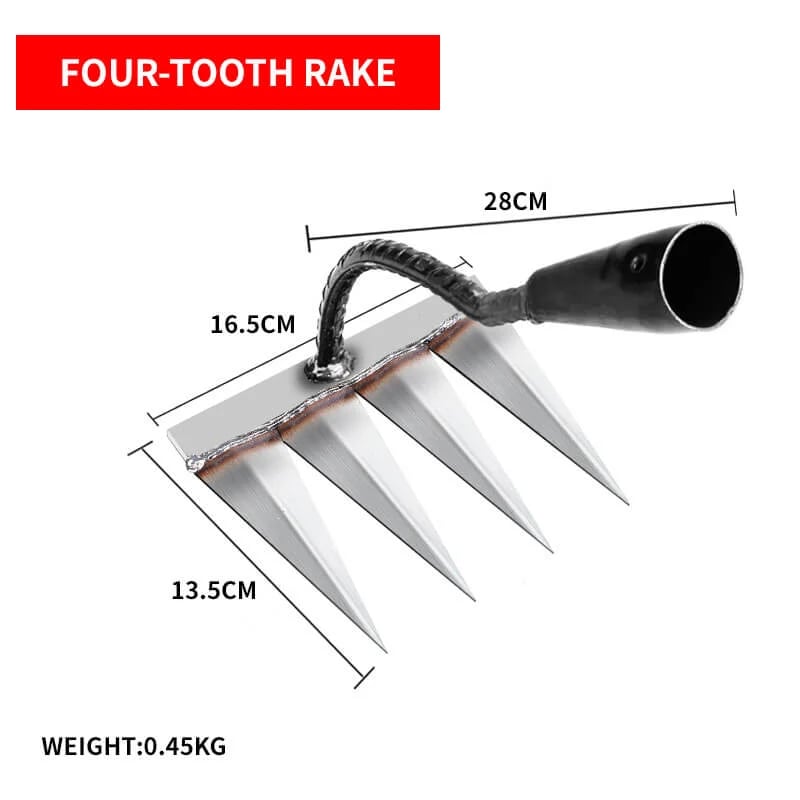 Multi-Purpose Carbon Steel Garden Rake