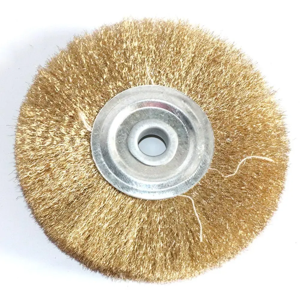 1pc Wire Wheel Brush 4"6" Hole 10mm 16mm Flat Type for Bench Grinder Polishing Abrasive Tool For Metal Derust wood Deburring