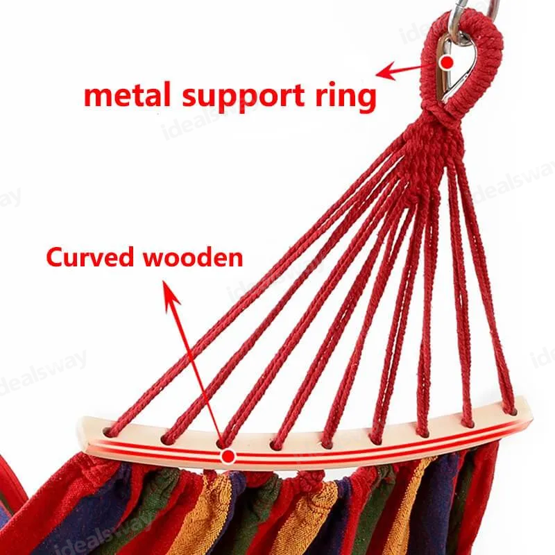 SUMMER HOT SALE 40% OFF ☀Canvas Cotton Garden Hammock with Carrying Bag