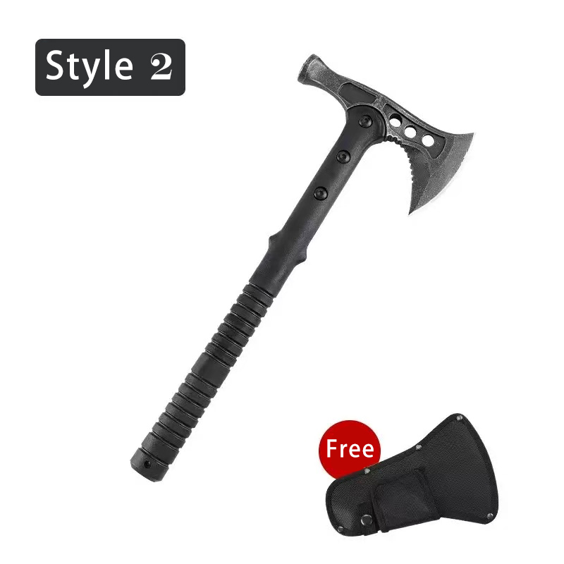 🔥CS Tactical Axe Tomahawk ⚔️ Stainless Steel Blade Outdoor Hunting Camping Survival Axes Hand Tool 