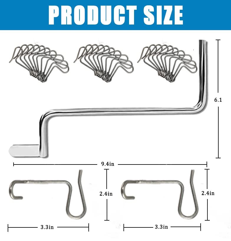 Fence Wire Tensioning Tool for Turnbuckles Barb Wire Tensioner with 304 Stainless Steel for Fast Tighting Metal Fence Post and Garden Fence Wire(20 PCS+Tighteners Handle)