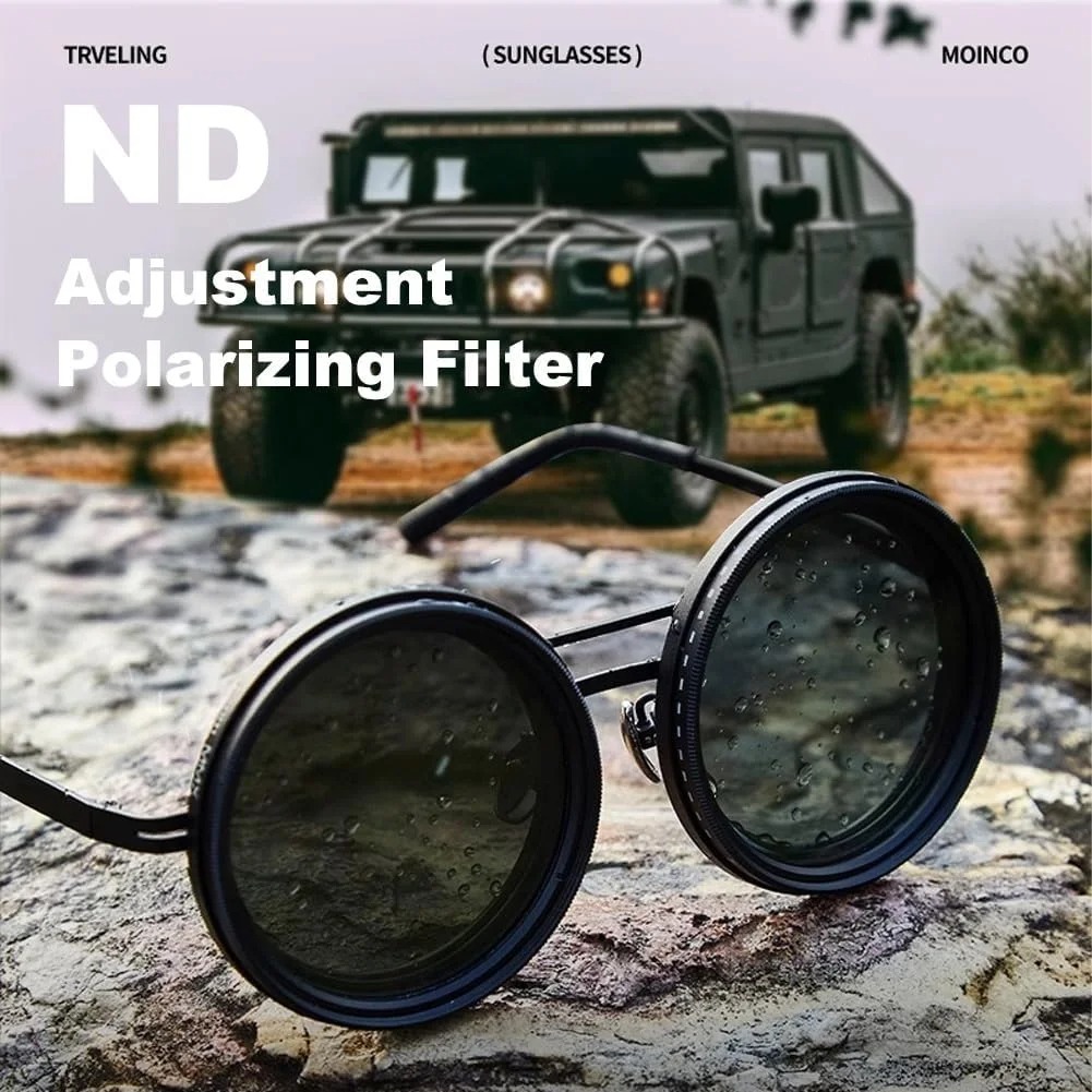 Dimmable ND Dimming Sunglasses, Fishing, Welding, Outdoor, Motorcycle Retro Sunglasses