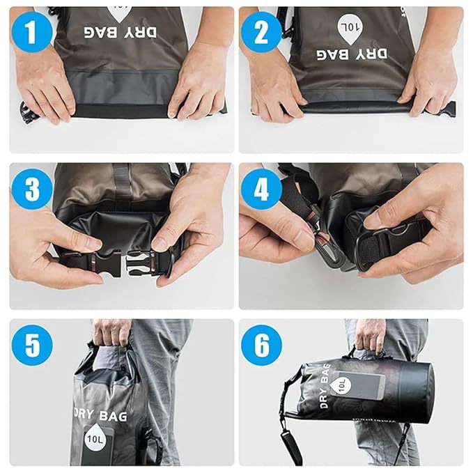 Waterproof Dry Bags Backpack Translucent Perfect for Boating Kayaking Hiking Canoeing Fishing Drafting Swimming Camping Snowboarding Adjustable Shoulder Strap