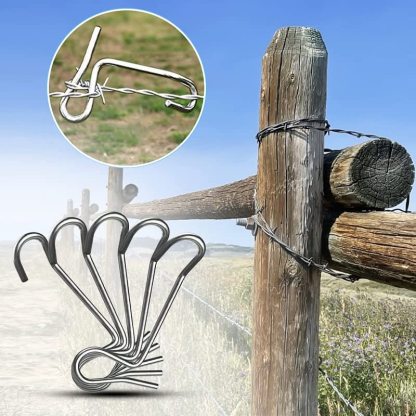 Fence Wire Tensioning Tool for Turnbuckles Barb Wire Tensioner with 304 Stainless Steel for Fast Tighting Metal Fence Post and Garden Fence Wire(20 PCS+Tighteners Handle)