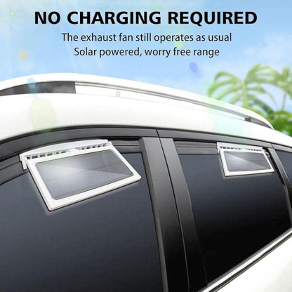 Car Cooling Fan Solar Powered Cooler Auto Window Air Vent Ventilation Exhaust