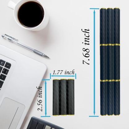 Black Magnetic Sticks Fidget Toys for Fidgeter, 8 Inch Long Magnetic Fidget Cylinder, Creative Three Cylinder Magnet Fidget Toys, ADHD Fidget Toys for School, Stress Relief Spinning Pen Skill Toy