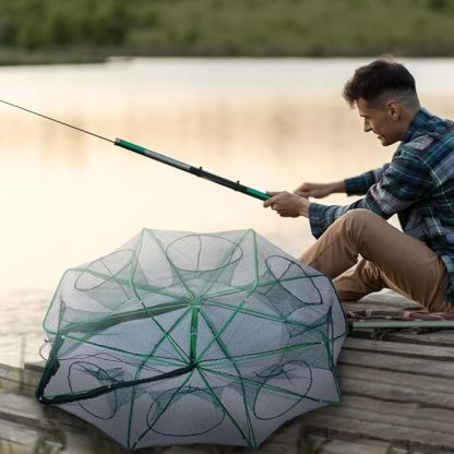 Auto-Foldable Strengthened Fishing Trap Net