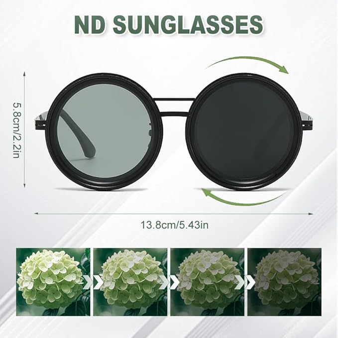 Dimmable ND Dimming Sunglasses, Fishing, Welding, Outdoor, Motorcycle Retro Sunglasses