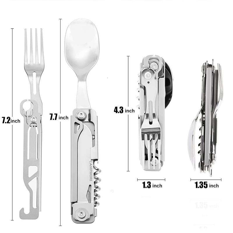 TrailChef 3-in-1 Camping Cutlery Set - Outdoor Culinary Companion