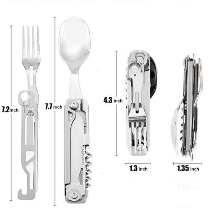 TrailChef 3-in-1 Camping Cutlery Set - Outdoor Culinary Companion