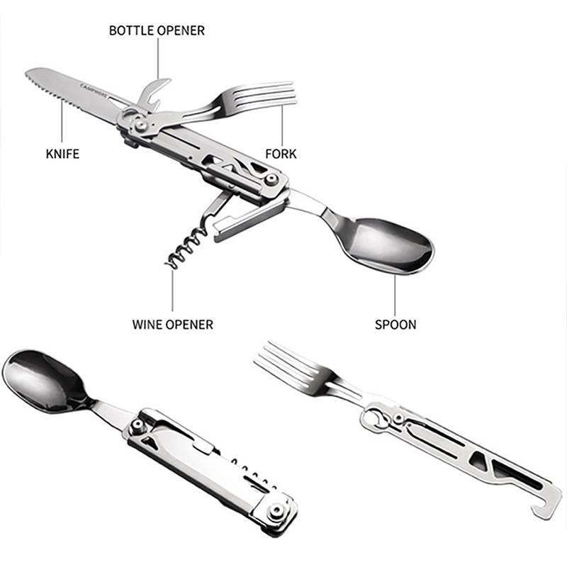 TrailChef 3-in-1 Camping Cutlery Set - Outdoor Culinary Companion
