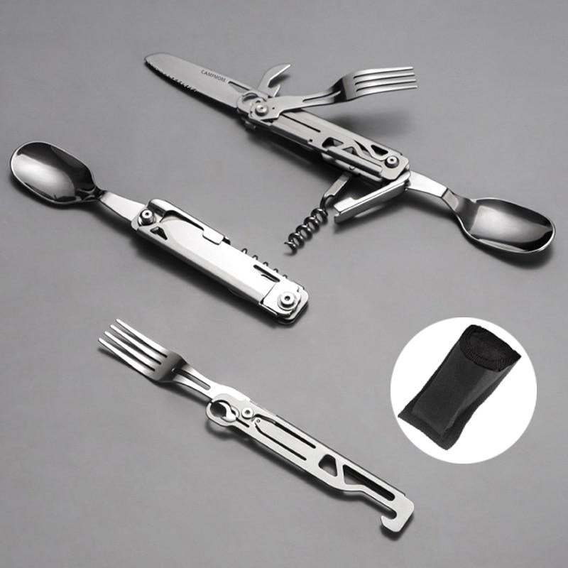 TrailChef 3-in-1 Camping Cutlery Set - Outdoor Culinary Companion