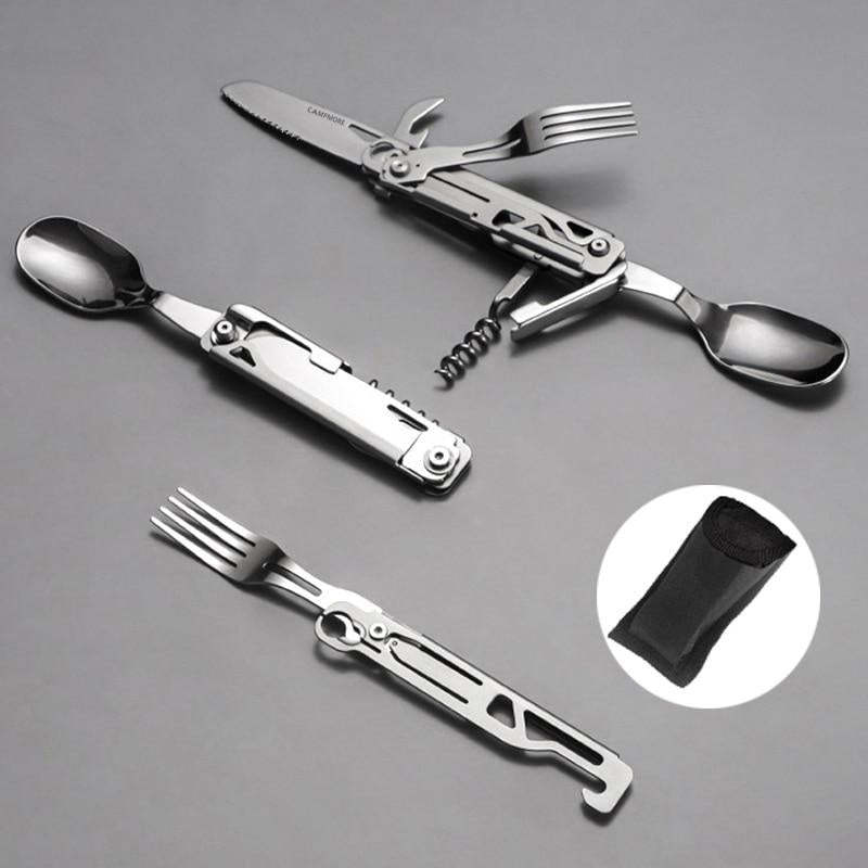 TrailChef 3-in-1 Camping Cutlery Set - Outdoor Culinary Companion