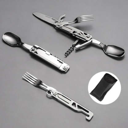 TrailChef 3-in-1 Camping Cutlery Set - Outdoor Culinary Companion