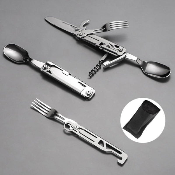 TrailChef 3-in-1 Camping Cutlery Set - Outdoor Culinary Companion