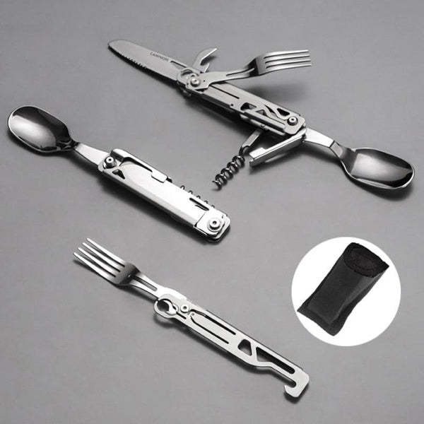 TrailChef 3-in-1 Camping Cutlery Set - Outdoor Culinary Companion