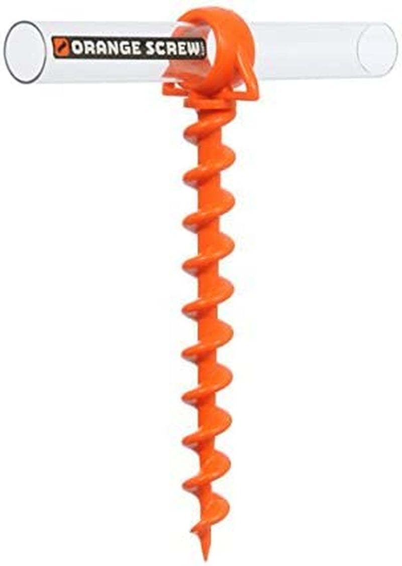 the Ultimate Ground Anchor | Small 4 Pack Tent Stakes | Made in USA (Orange)