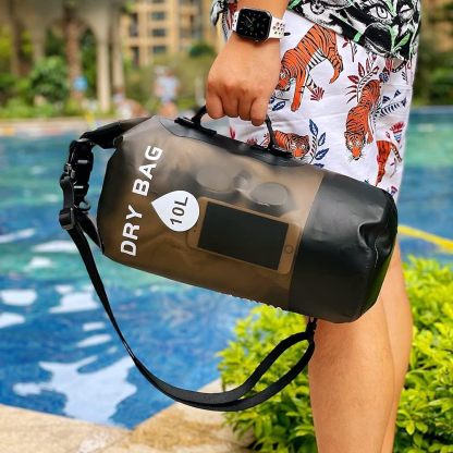 JSL HOME Waterproof Dry Bags Backpack Translucent Perfect for Boating Kayaking Hiking Canoeing Fishing Drafting Swimming Camping Snowboarding Adjustable Shoulder Strap