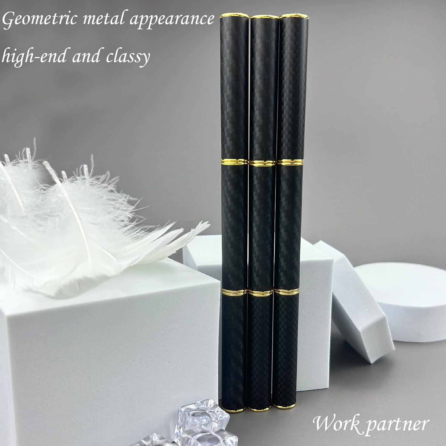 Black Magnetic Sticks Fidget Toys for Fidgeter, 8 Inch Long Magnetic Fidget Cylinder, Creative Three Cylinder Magnet Fidget Toys, ADHD Fidget Toys for School, Stress Relief Spinning Pen Skill Toy