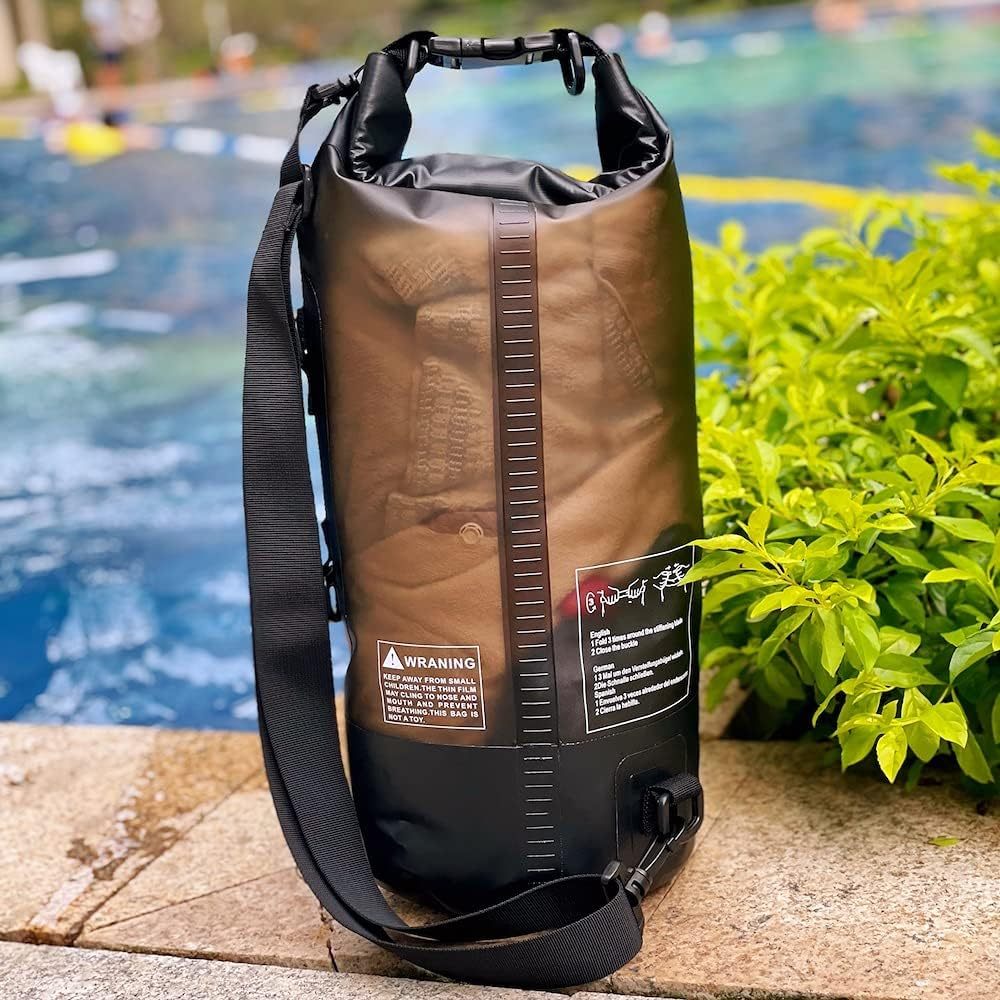 JSL HOME Waterproof Dry Bags Backpack Translucent Perfect for Boating Kayaking Hiking Canoeing Fishing Drafting Swimming Camping Snowboarding Adjustable Shoulder Strap