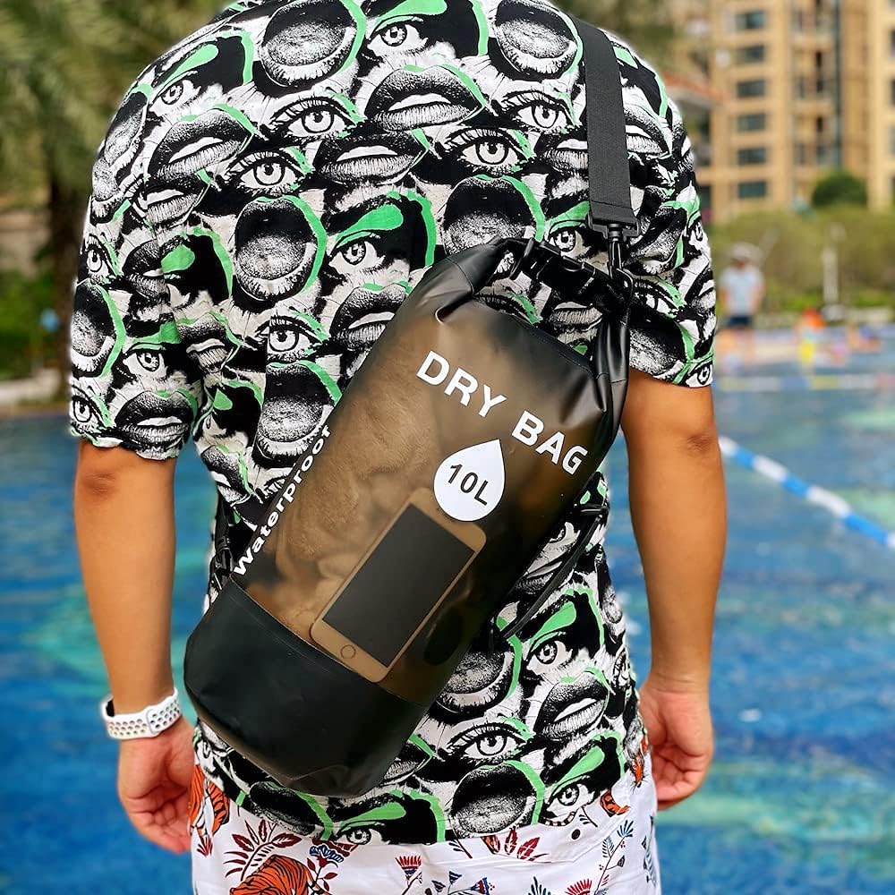 JSL HOME Waterproof Dry Bags Backpack Translucent Perfect for Boating Kayaking Hiking Canoeing Fishing Drafting Swimming Camping Snowboarding Adjustable Shoulder Strap