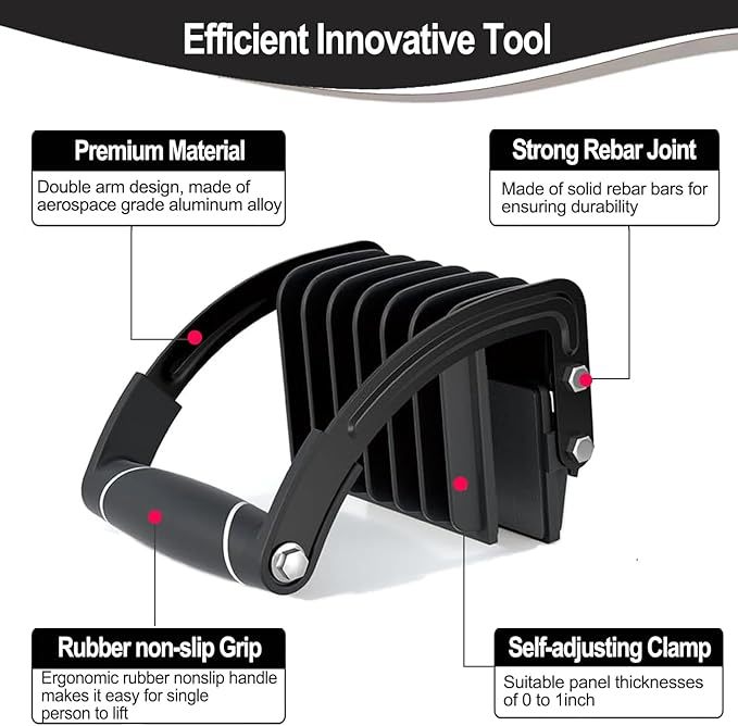 Portable Metal Wood Panel Handle Clip
